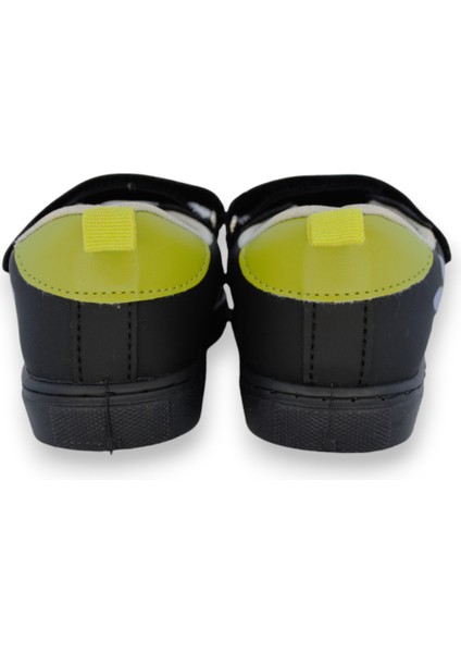Dinozor Baskılı Siyah Cırt Cırtlı Erkek Çocuk Günlük Sneaker Spor AYAKKABI-S-1006 indirimleri