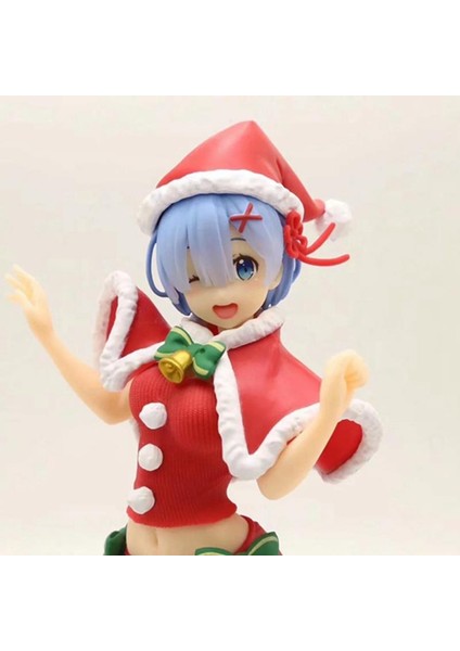 Anime Noel Rem Şekil 23CM Pvc Noel Suit Güzel Model Oyuncaklar Bebek Noel Hediyesi fırsatları