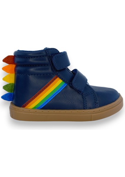 Dinozor Lacivert Cırt Cırtlı Erkek Çocuk Günlük Sneaker Spor AYAKKABI-S-1004
