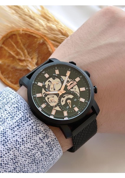 BLKT.2.702 Çelik Kordon Yeşil Kadran Kararmaz Renk Atmaz Yapmaz Fonksiyonları Aktif Erkek Kol Saati modelleri