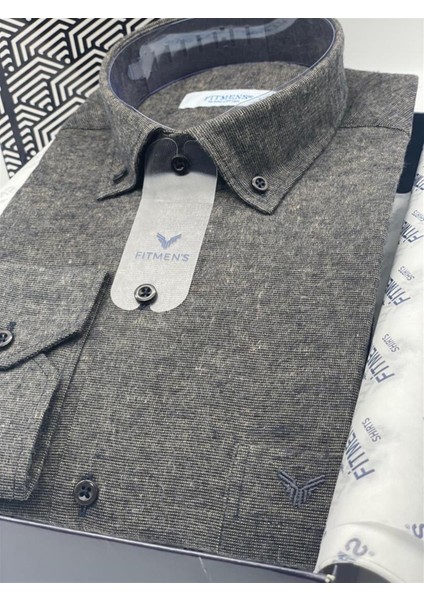 Klasik Uzun Kol Kışlık Ekoseli Oduncu Yaka Düğmeli Pamuklu Hediye Kutulu Erkek Gömlek V.filafil - Kahverengi fiyatları