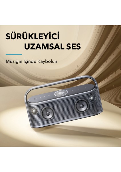 Soundcore Motion X600 Kablosuz HiFi Bluetooth Hoparlör - 50W Stereo Ses - Ay Mavisi - A3130 (Anker Türkiye Garantili)