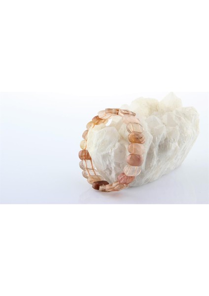 Sertifikalı Altın Rutilli Kuvars Geniş Kesim Bileklik B339 modelleri