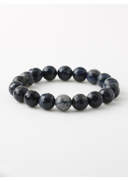 Sertifikalı Dumortierit Doğaltaş Bileklik, Fasetli Dumortierit Doğal Taş Bileklik B1050 (10MM-16CM) fiyatları