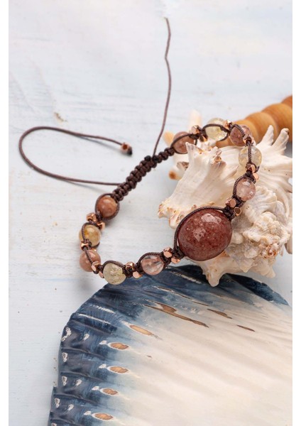 Sertifikalı Güçlü Özbenlik Bilekliği Makrome Kapama El Yapımı modelleri