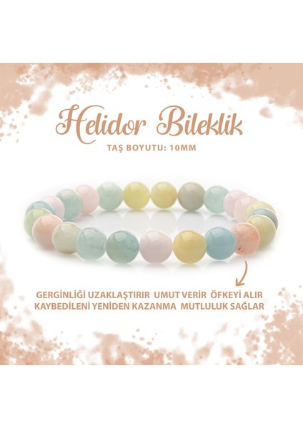 Sertifikalı Helidor 10MM Doğal Taş Bileklik