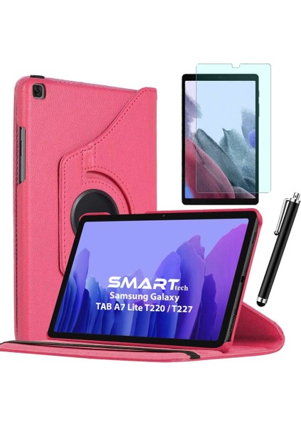 Samsung Galaxy Tab A7 Lite T220 T227 Kılıf Ekran Koruyucu Kalem Set