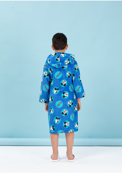 Mickey Mouse Smile Disney Lisanslı Kapüşonlu Çocuk Bornozu 7/8 Yaş modelleri