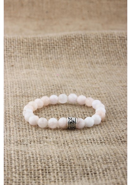 Sertifikalı Pembe Opal ( Taşlar) Doğaltaş Bileklik 8 mm