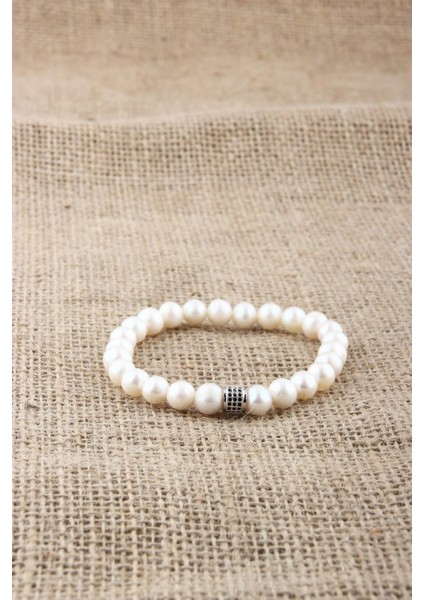 Sertifikalı Inci ( Taşlar) Doğaltaş Bileklik 8 mm