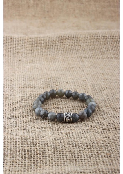 Sertifikalı Labradorit ( Taşlar) Doğaltaş Bileklik 8 mm