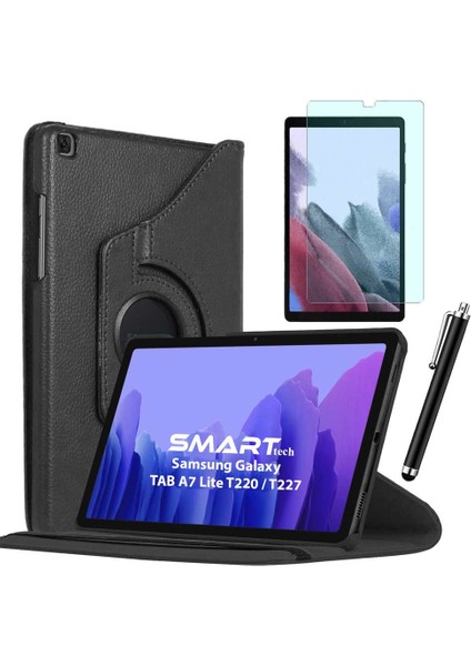 Samsung Galaxy Tab A7 Lite T220 T227 Kılıf Ekran Koruyucu Kalem Set