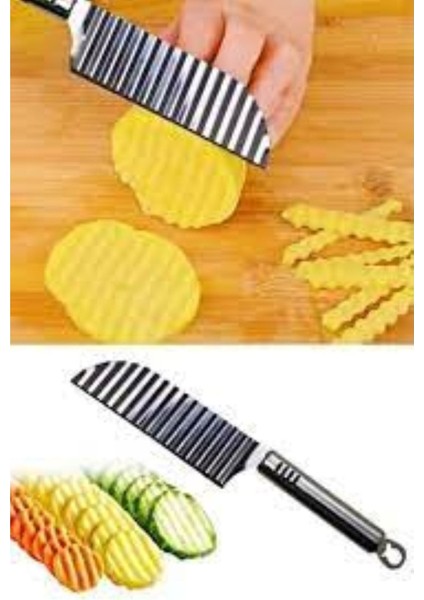 Patates Bıçağı Şekilli Sebze Zigzag Kesme Bıçağı
