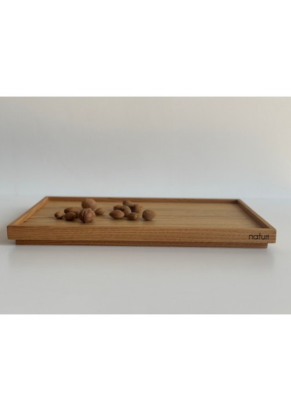 Recta Büyük Boy 50X30 cm Ahşap Tepsi, Ahşap Sunum Tepsisi, Ahşap Banyo Düzenleyicisi, Organizer, servis ve sunum tepsi, mutfak çay-kahve tepsisi, ahşap düzenleyici