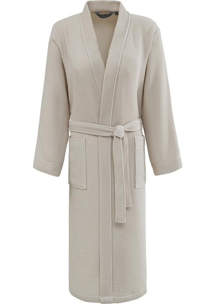 Soft Pique Kimono Bornoz Bej L
