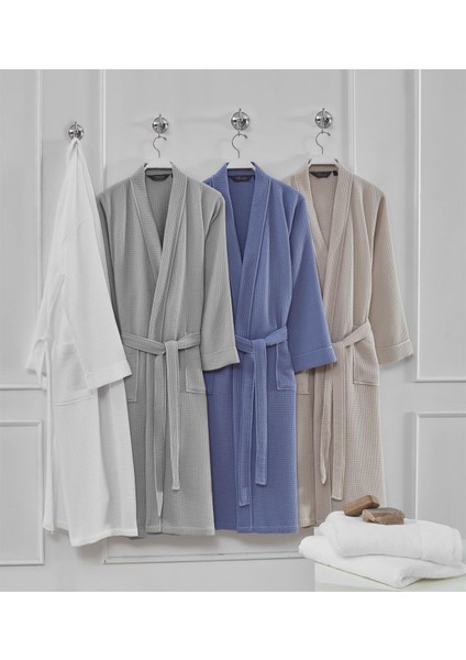 Soft Pique Kimono Bornoz Bej L