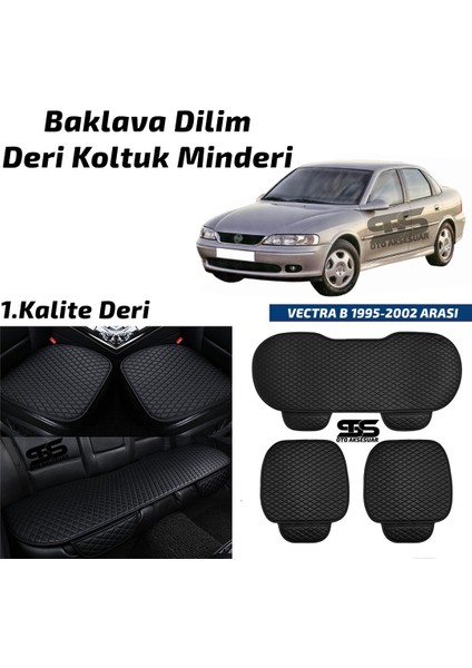 Opel Vectra B 1995-2002 Arası Siyah Deri Oto Koltuk Minderi