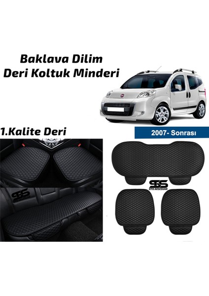 Fiat Fiorino 2007 Sonrası Siyah Deri Oto Koltuk Minderi