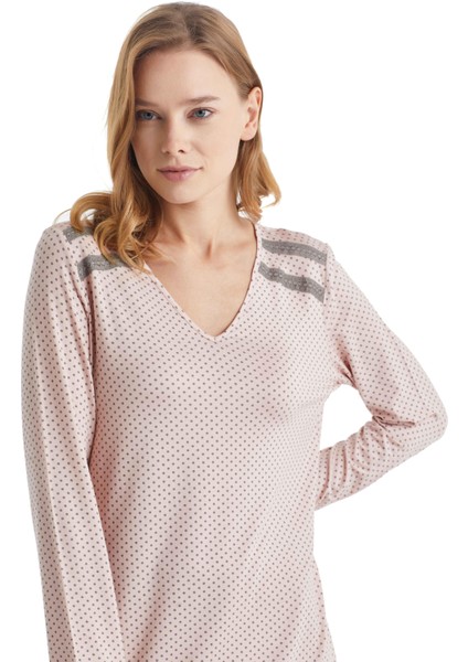 Kadın Uzun Kol Gecelik 51230 fırsatları