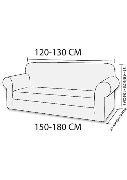 Lastikli Esnek Koltuk Kılıfı Jakarlı Düz Desen Iki Kişilik Koltuk Örtüsü fiyatları