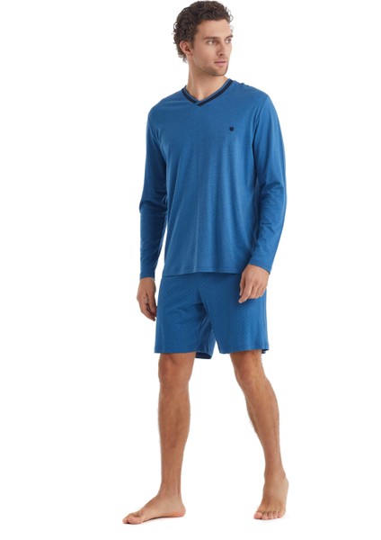 Erkek 3'lü Uzun Kol Pijama Takımı 40087 modelleri