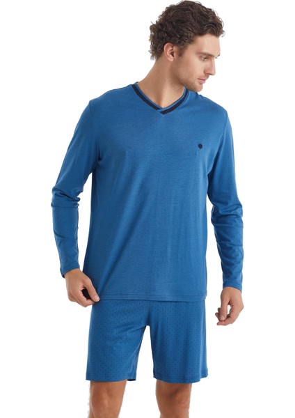 Erkek 3'lü Uzun Kol Pijama Takımı 40087 fırsatları