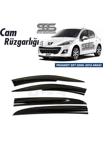 Cam Rüzgarlığı Peugeot 207 2006-2012 Arası Mügen Tip Piano Black