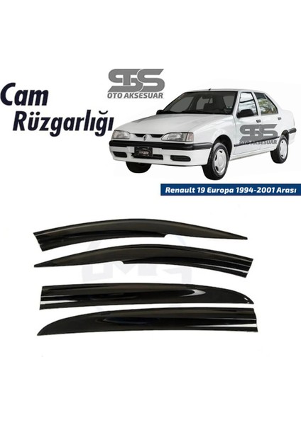 Cam Rüzgarlığı Renault 19 1994-2001 Arası Mügen Tip Piano Black