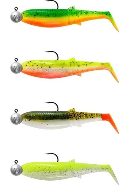 Savage Gear Cannibal Shad 10CM 9GR+10GR #3/0 Dark Water 4+4 Adet