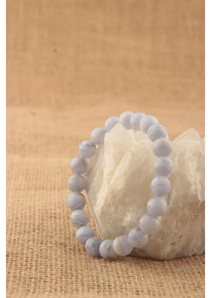 Sertifikalı Mavi Akik Orjinal ( Taşlar) Doğaltaş Bileklik 8 mm fiyatları