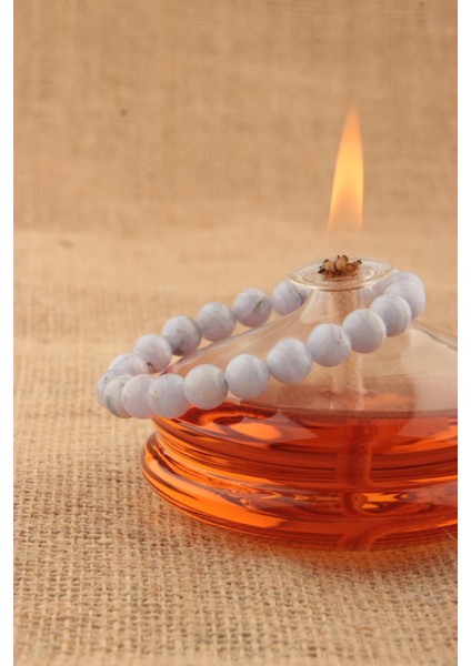 Sertifikalı Mavi Akik Orjinal ( Taşlar) Doğaltaş Bileklik 8 mm modelleri