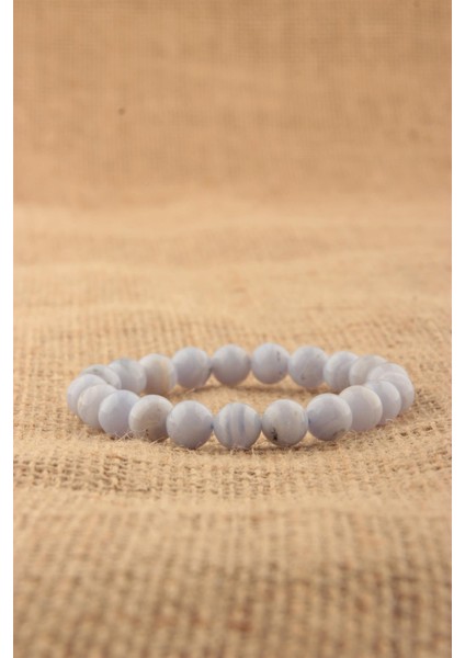 Sertifikalı Mavi Akik Orjinal ( Taşlar) Doğaltaş Bileklik 8 mm indirimleri