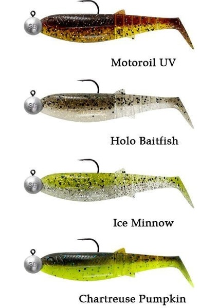 Savage Gear Cannibal Shad 8cm 5gr+7.5gr #2/0 Clear Water 4+4 Adet
