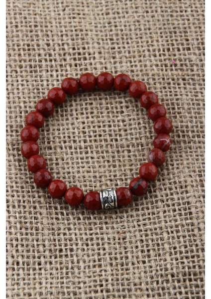 Sertifikalı Kırmızı Jasper Orjinal ( Taşlar) Doğaltaş Bileklik 8 mm modelleri