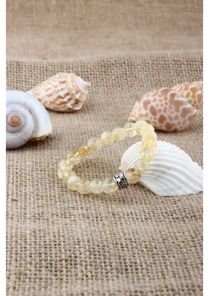 Sertifikalı Sitrin Orjinal ( Taşlar) Doğaltaş Bileklik 8 mm fiyatları