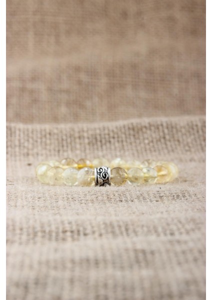 Sertifikalı Sitrin Orjinal ( Taşlar) Doğaltaş Bileklik 8 mm modelleri