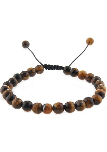 Sertifikalı Kaplan Gözü Orjinal ( Taşlar) Doğaltaş Bileklik - 8mm