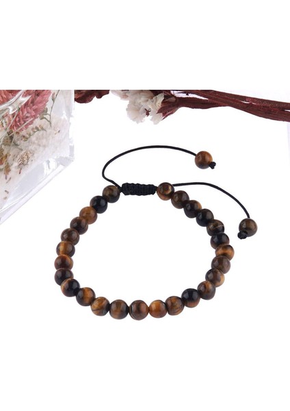 Sertifikalı Kaplan Gözü Orjinal ( Taşlar) Doğaltaş Bileklik - 8mm fiyatları