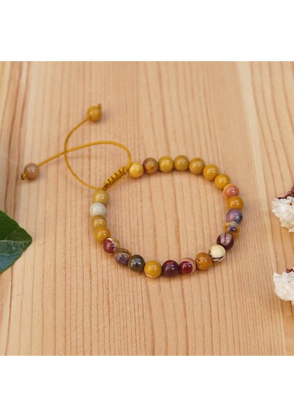 Sertifikalı Renkli Jasper Orjinal ( Taşlar) Doğaltaş Bileklik - 4mm