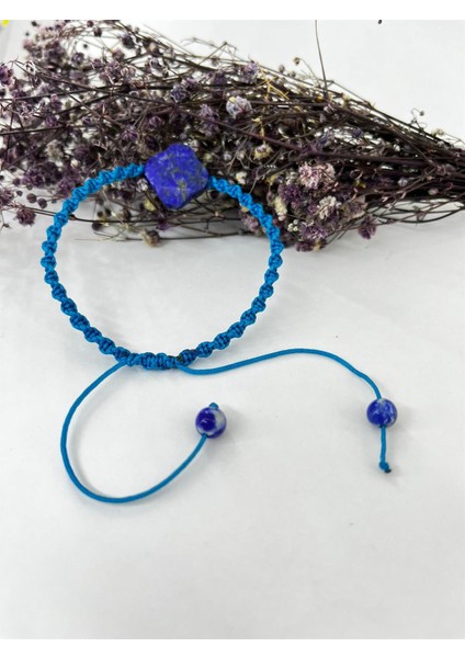 Sertifikalı Lapis Lazuli Orjinal ( Taşlar) Doğaltaş Bileklik 15 Mm, B887 fırsatları