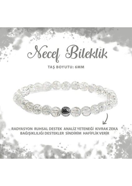 Sertifikalı Necef 6mm Doğal Taş Bileklik