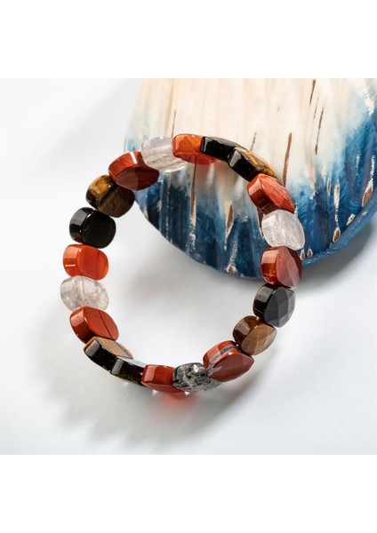 Sertifikalı Oğlak Burcu Doğal Taş Geniş Kesim Erkek Bileklik modelleri