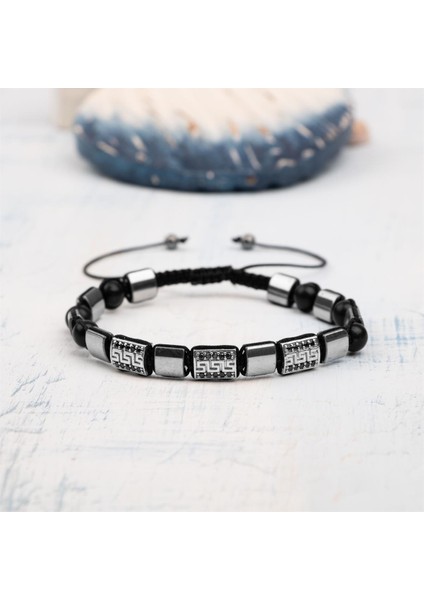 Sertifikalı Radyasyon Bilekliği Şungit Hematit Doğal Taşlı %100 El Işçiliği modelleri