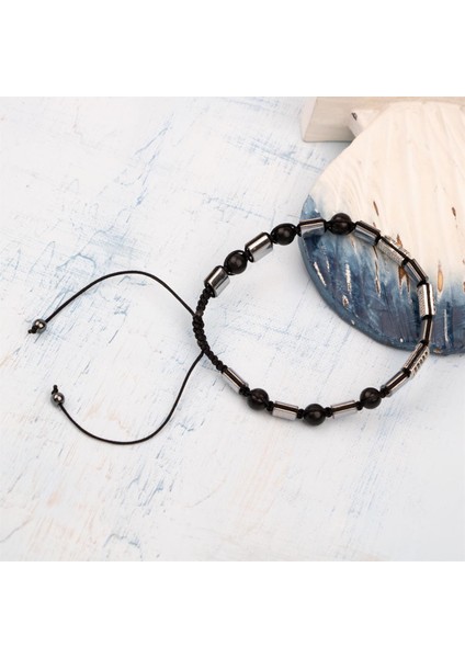 Sertifikalı Radyasyon Bilekliği Şungit Hematit Doğal Taşlı %100 El Işçiliği fırsatları