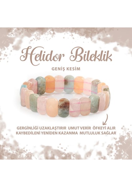 Sertifikalı Helidor Doğal Taş Geniş Kesim Bileklik