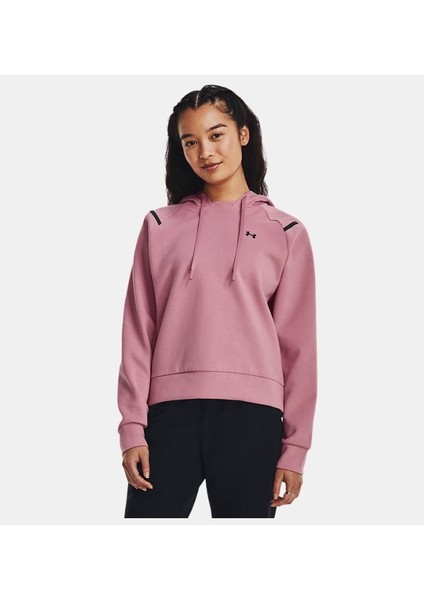 Kadın UA Unstoppable Fleece Kapüşonlu Üst 1379843-697
