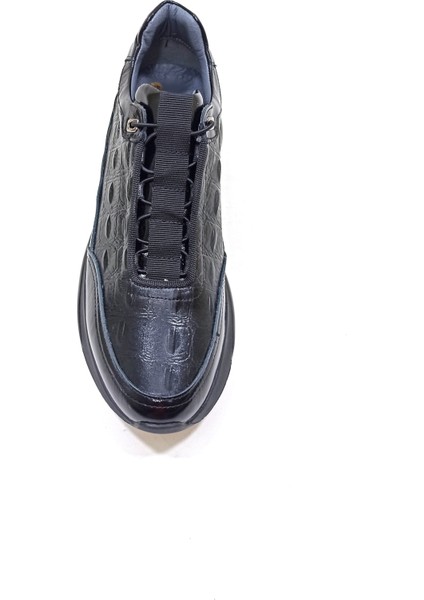 Lucıano Bellini Siyah Deri Erkek Sneaker Ayakkabı