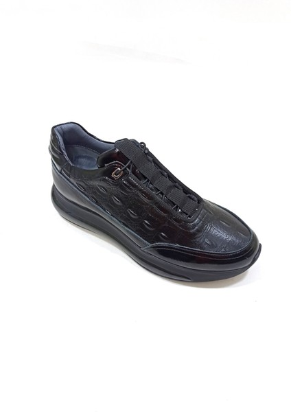 Lucıano Bellini Siyah Deri Erkek Sneaker Ayakkabı indirimleri