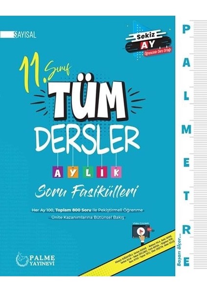 Palme 11. Sınıf Tüm Dersler Aylık Soru Fasikülleri Sayısal