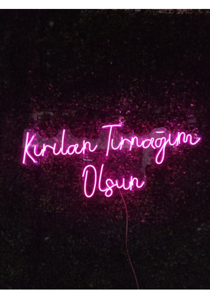 Kırılan Tırnağım Olsun Kuaför Güzellik Merkezi Neon LED TABELA(70X30CM)